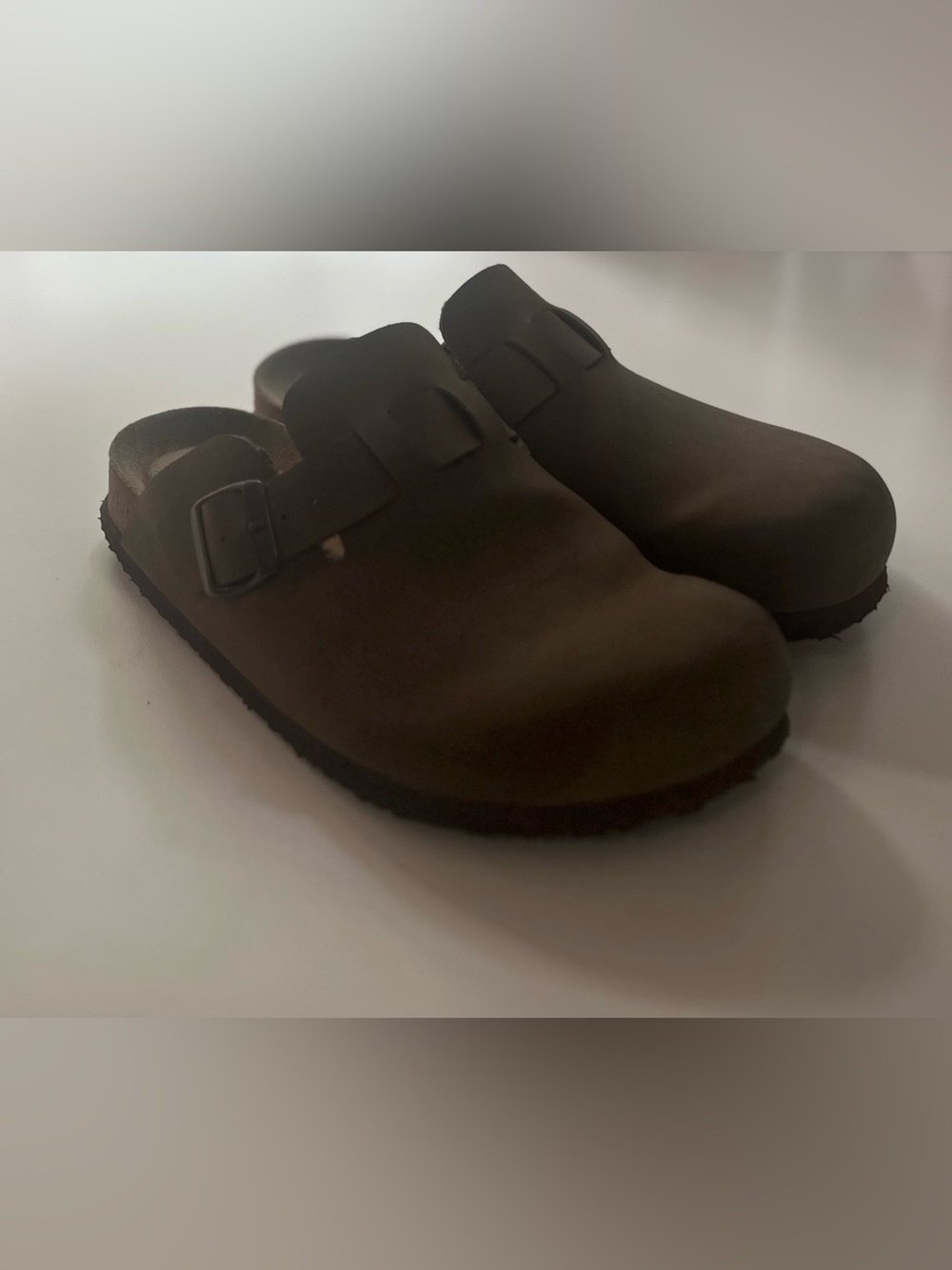 Women's Slip-On Clog with Buckle in Brown